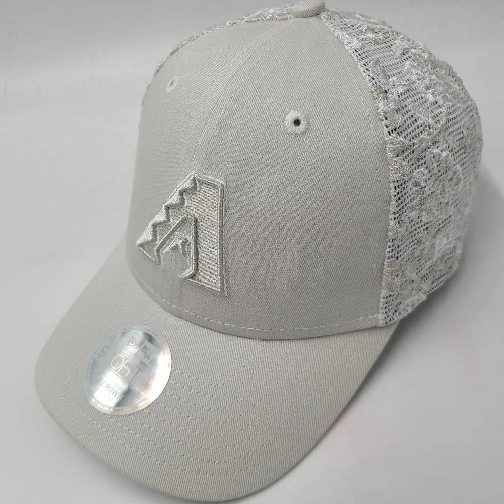 Women Arizona Diamondbacks Hat Snapback Mesh New Era 9Forty Gray Floral M-Crown